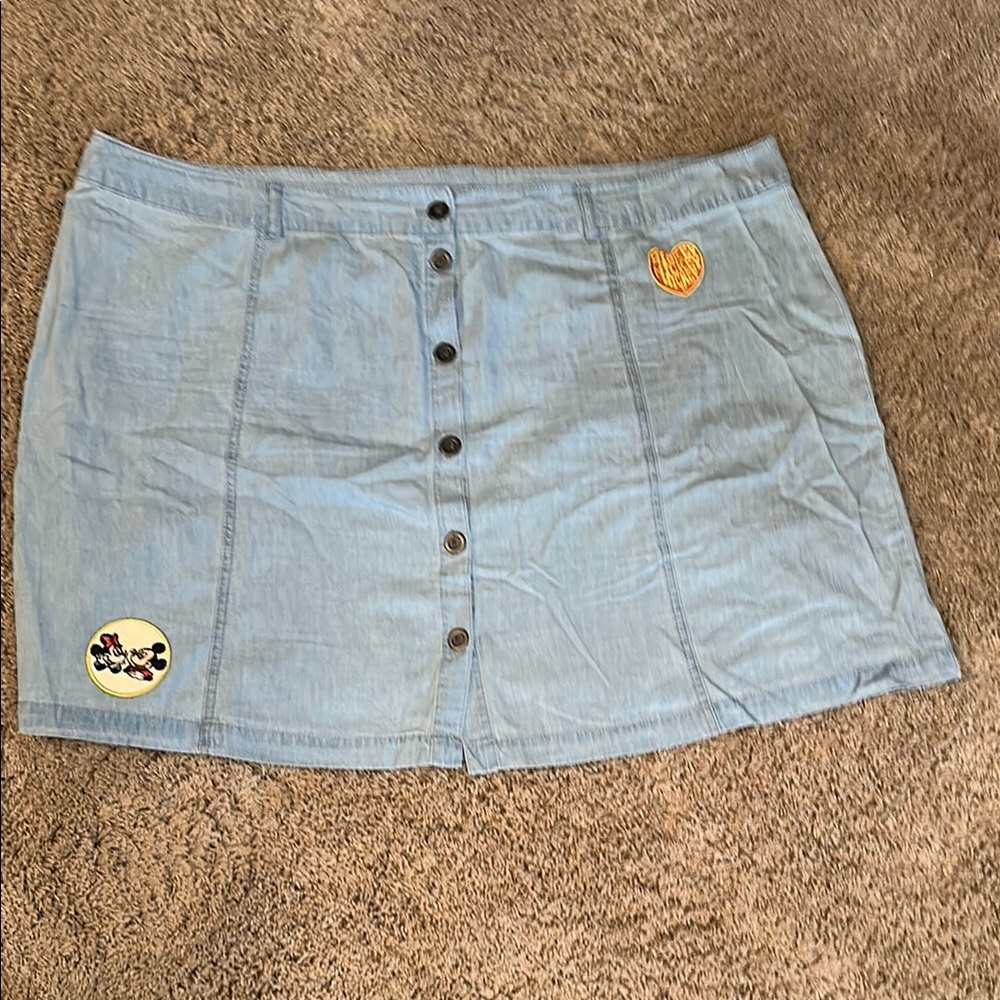 Disney button up skirt